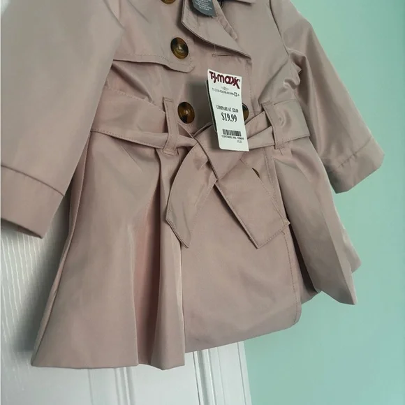 Tan Kids Trench Coat - Picture 3 of 5